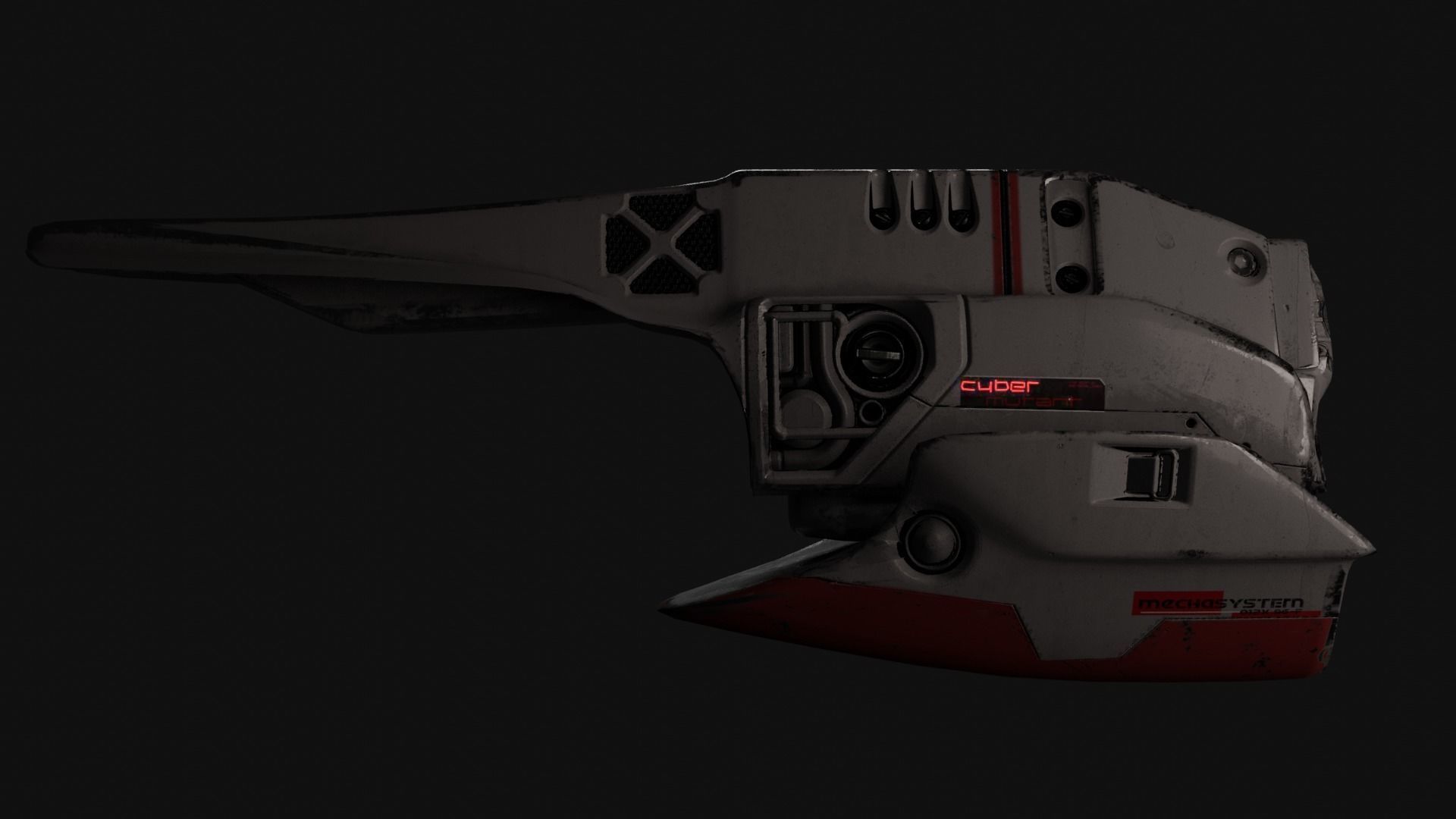 Sci-fi War Drone Low-poly 3D model_3