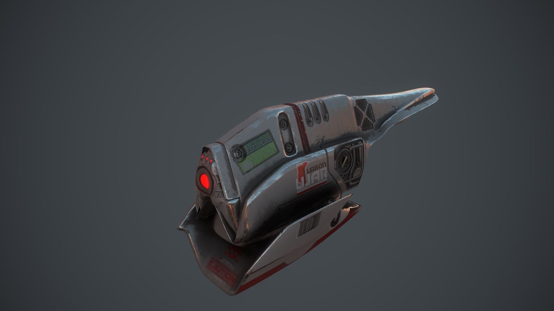 Sci-fi War Drone Low-poly 3D model_19