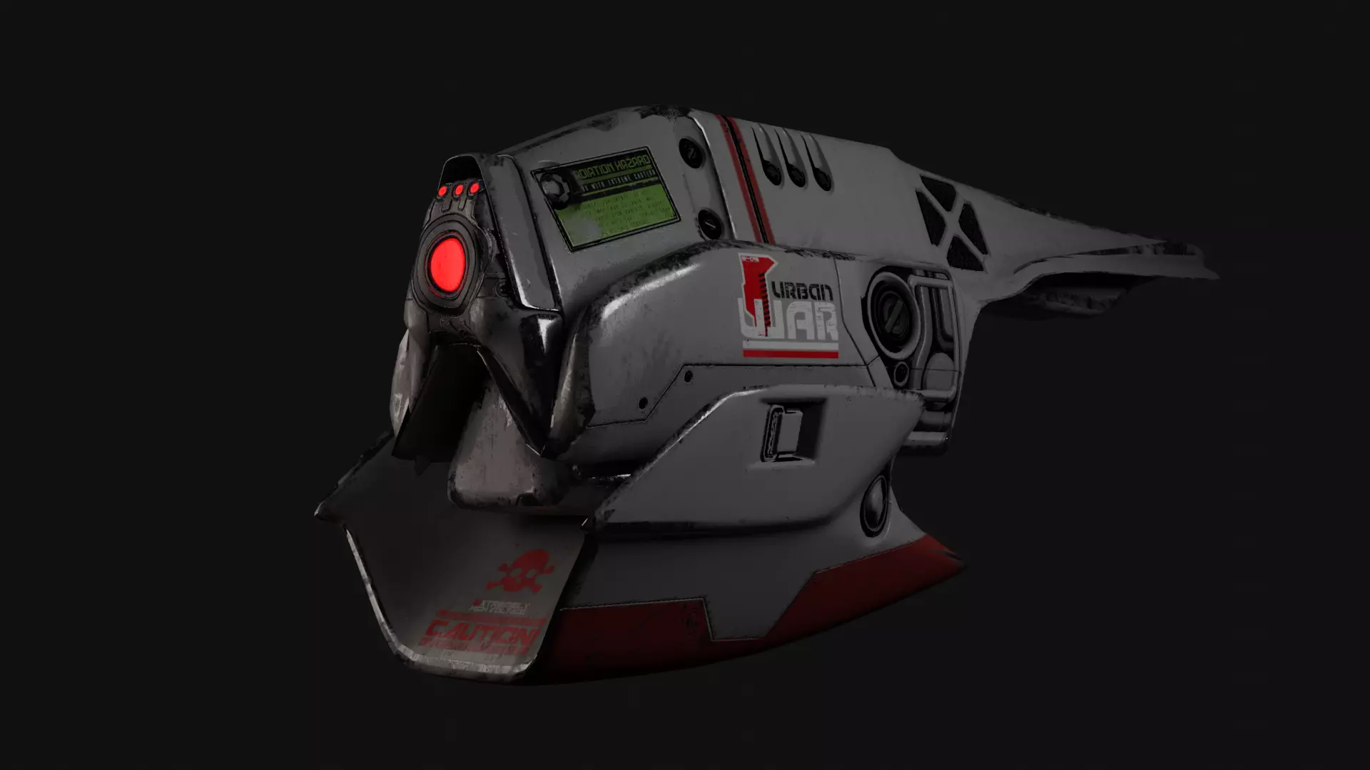 Sci-fi War Drone Low-poly 3D model_0