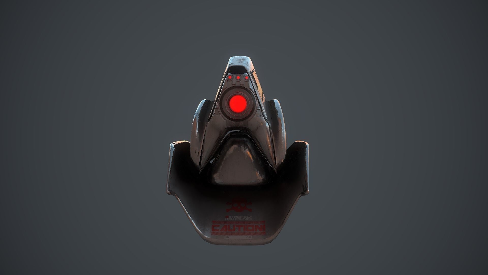 Sci-fi War Drone Low-poly 3D model_11