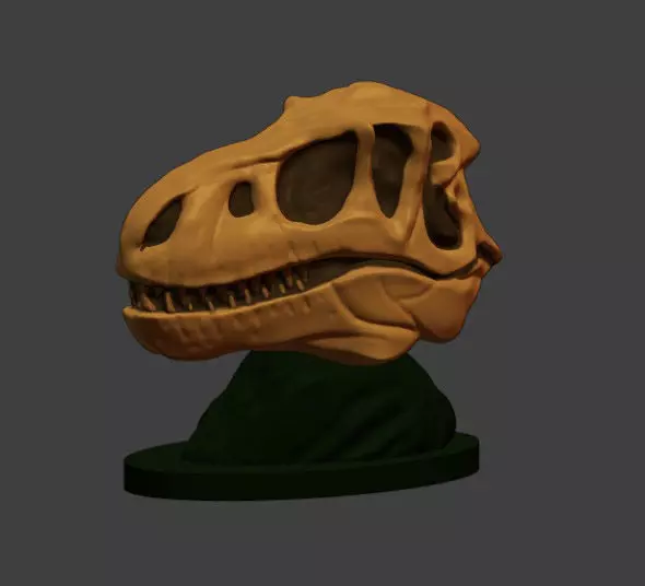 T Rex Skull Ornament 3D print model_0