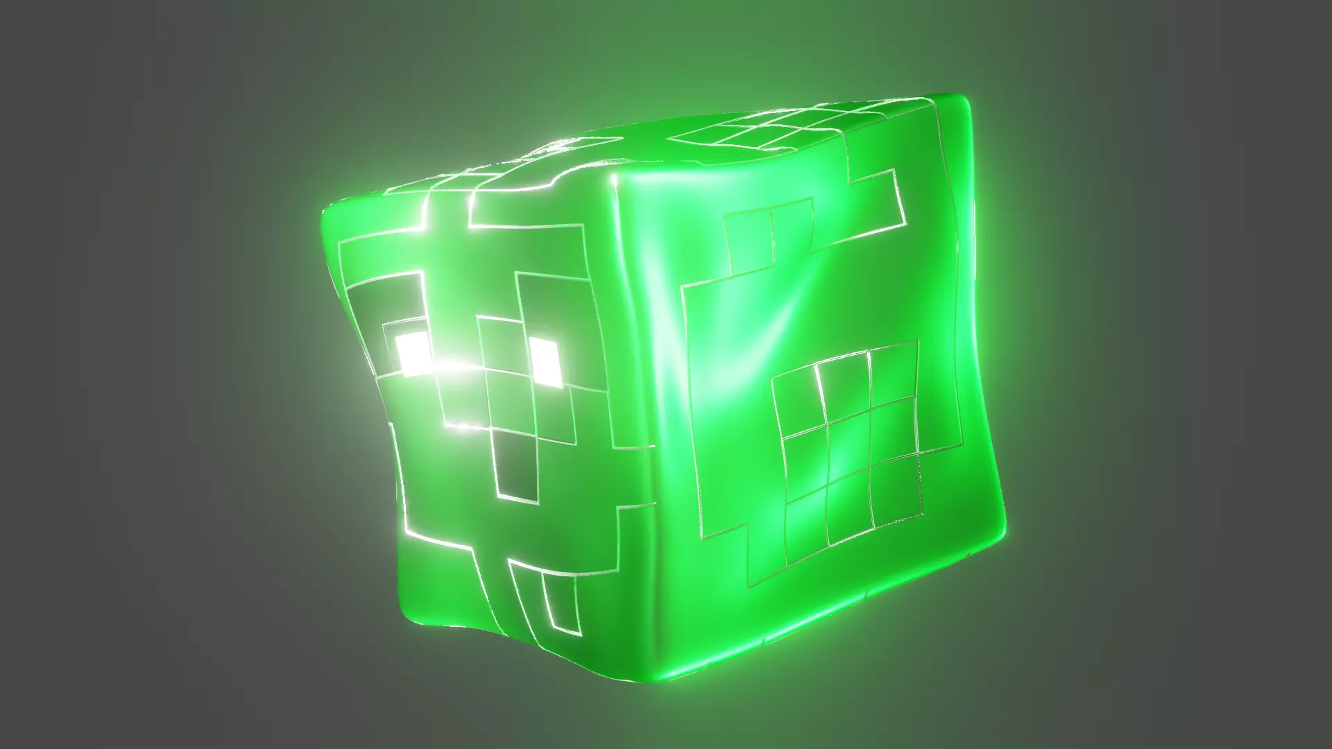 Rigged Minecraft Mecha-Slime 3D model_0