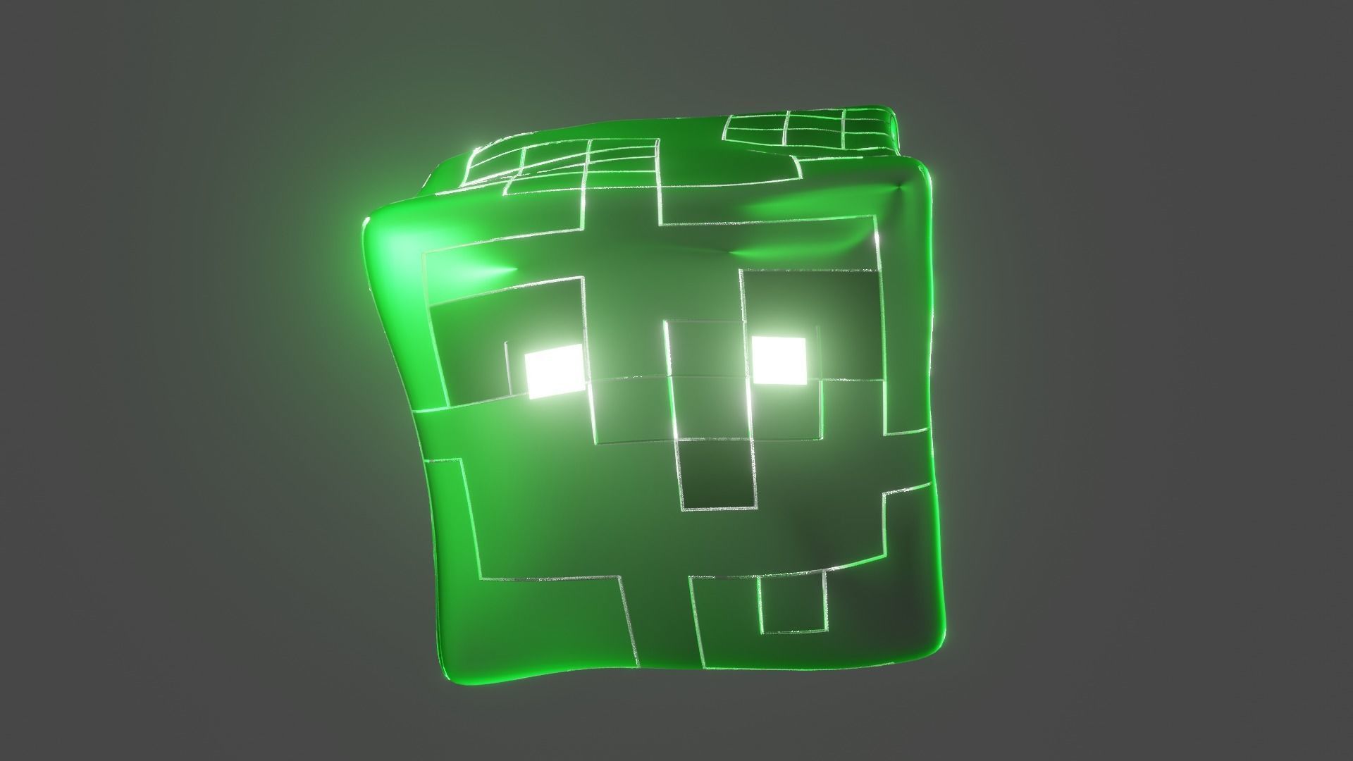 Rigged Minecraft Mecha-Slime 3D model_2