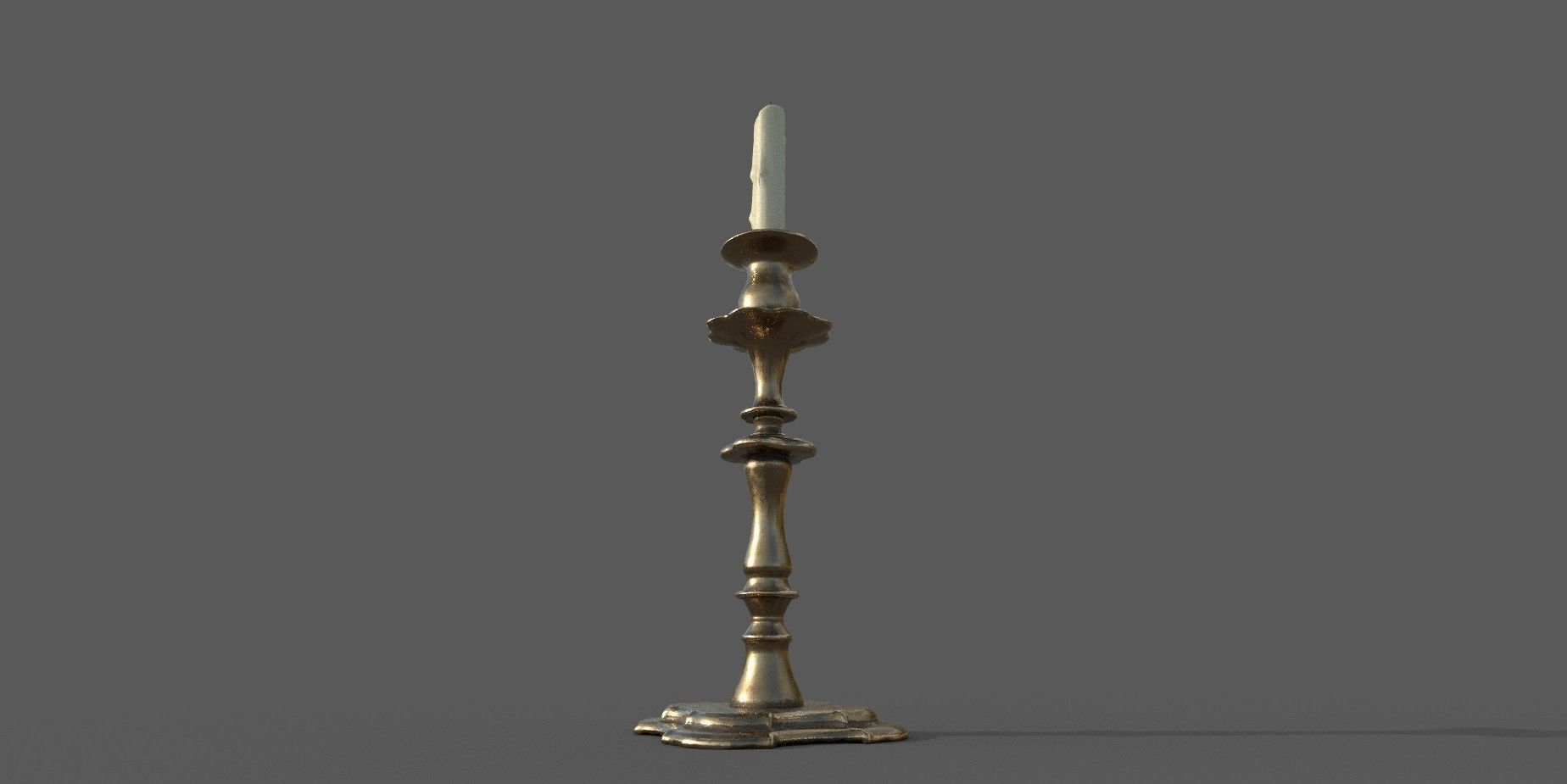 Candle Stand  3D model Low-poly 3D model_1
