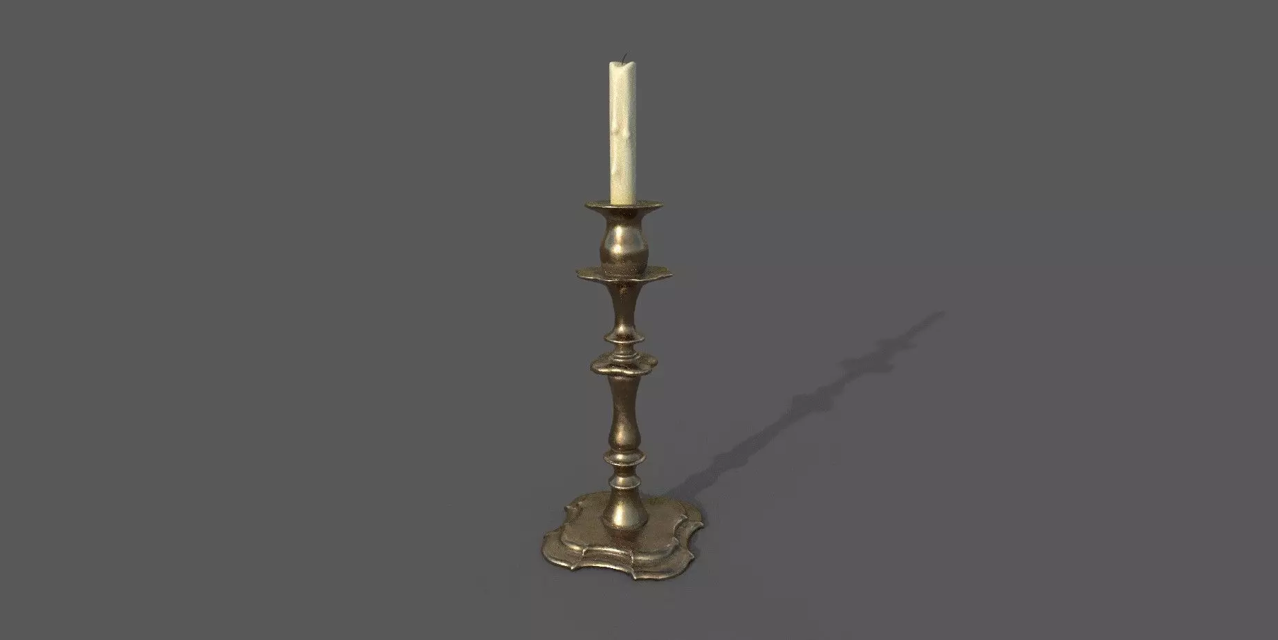 Candle Stand  3D model Low-poly 3D model_0