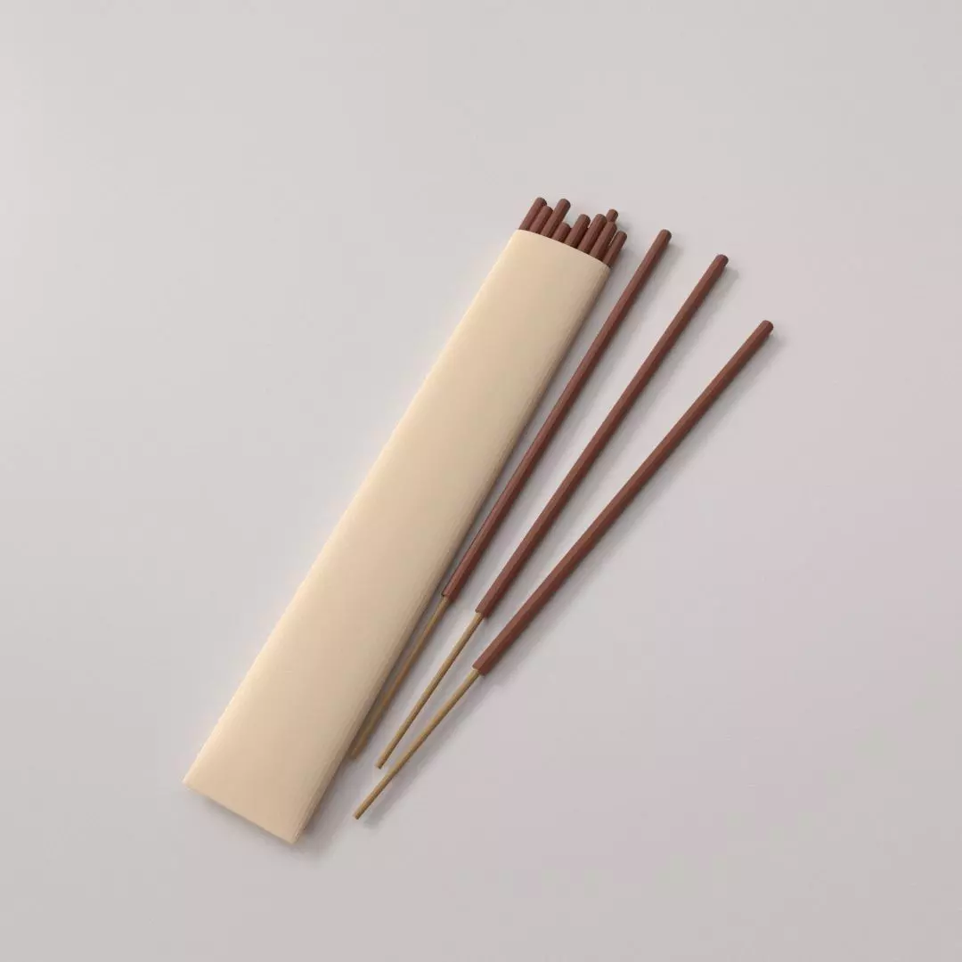 Incense three sticks 3D model_0