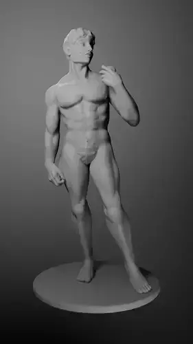 High Poly Sculpture - Michael Angelos David 3D model