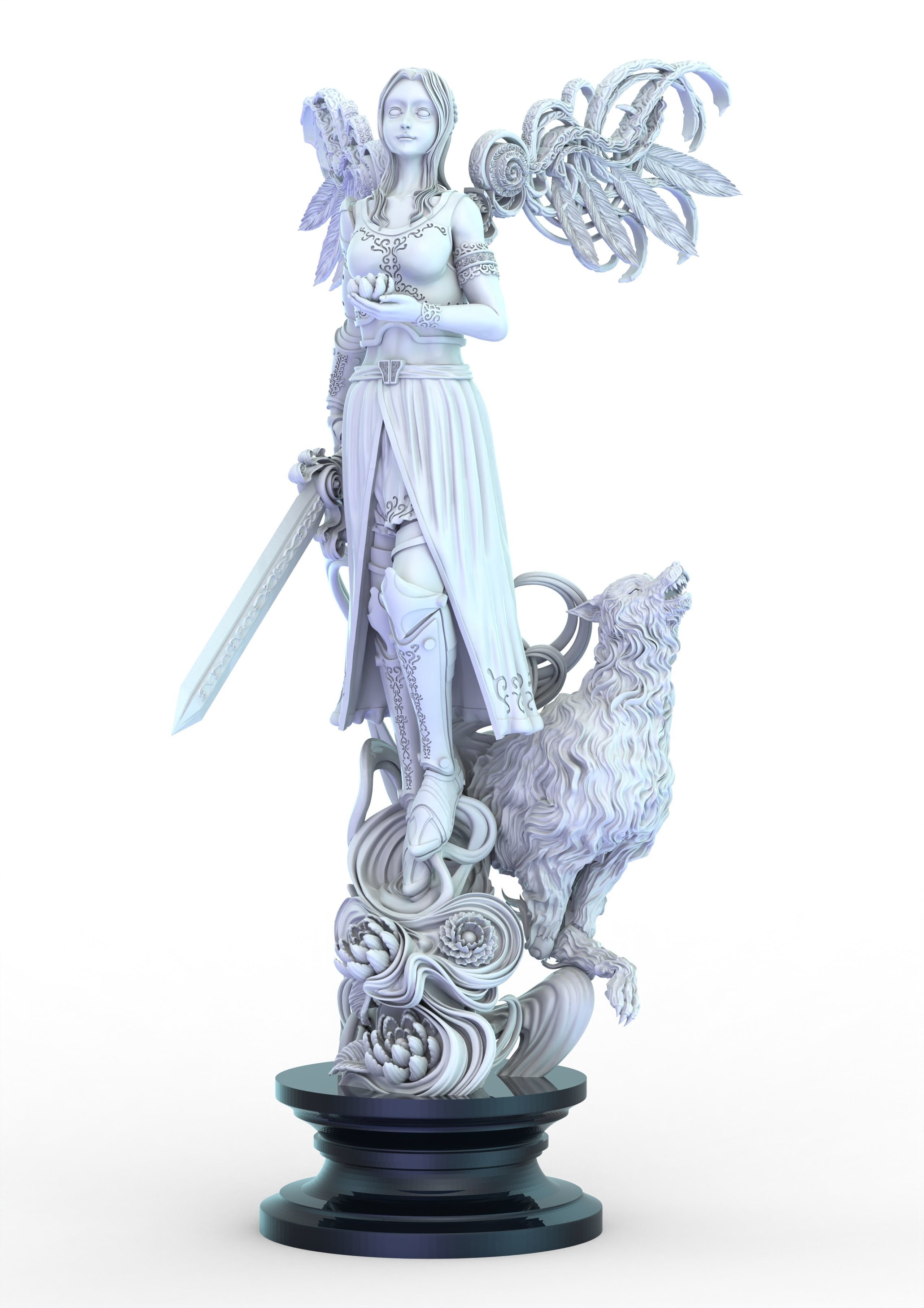 3D Game Assets 3D Printed Models Angel Figures 3D print model_2