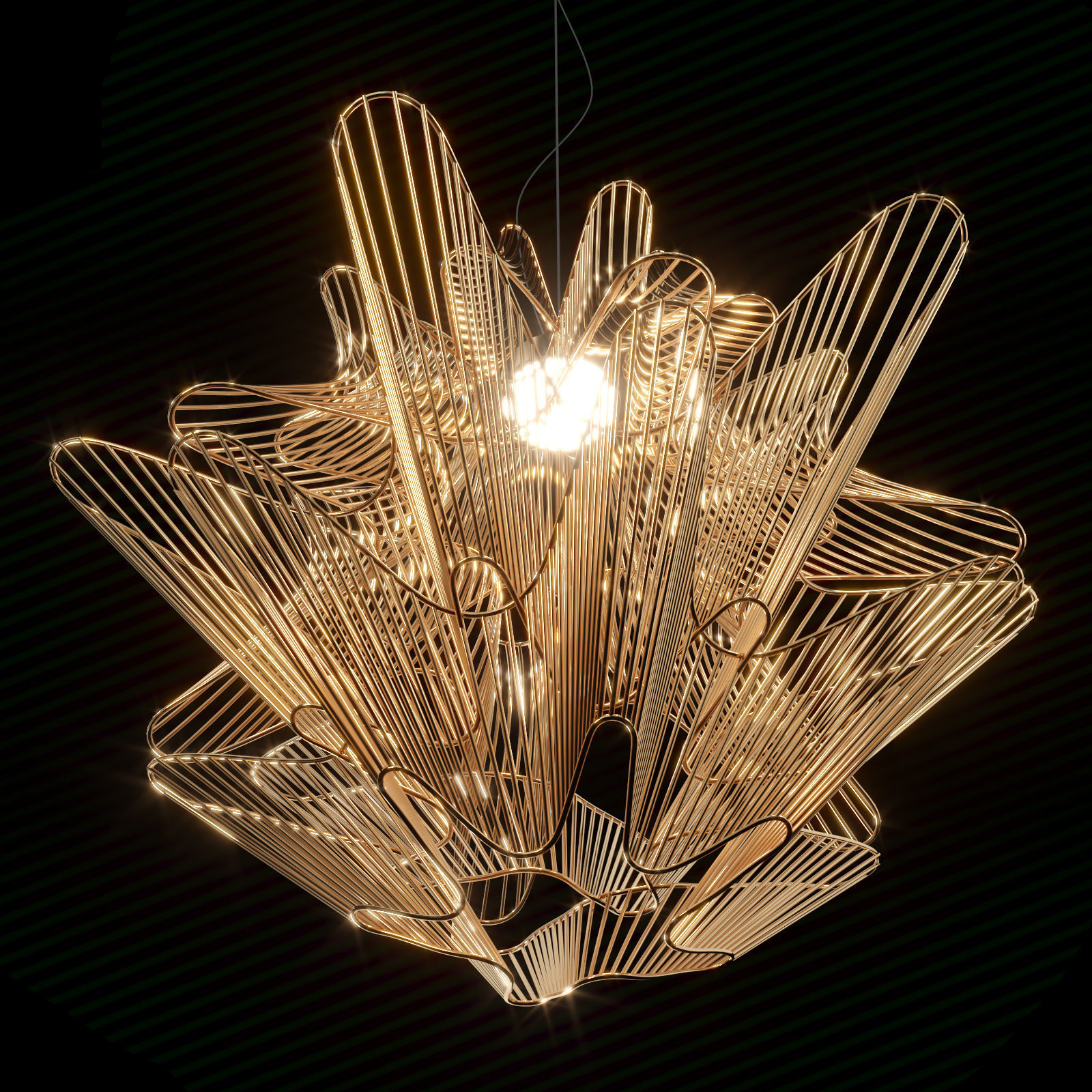 Terzani Moire Movement Chandelier 3D model_1