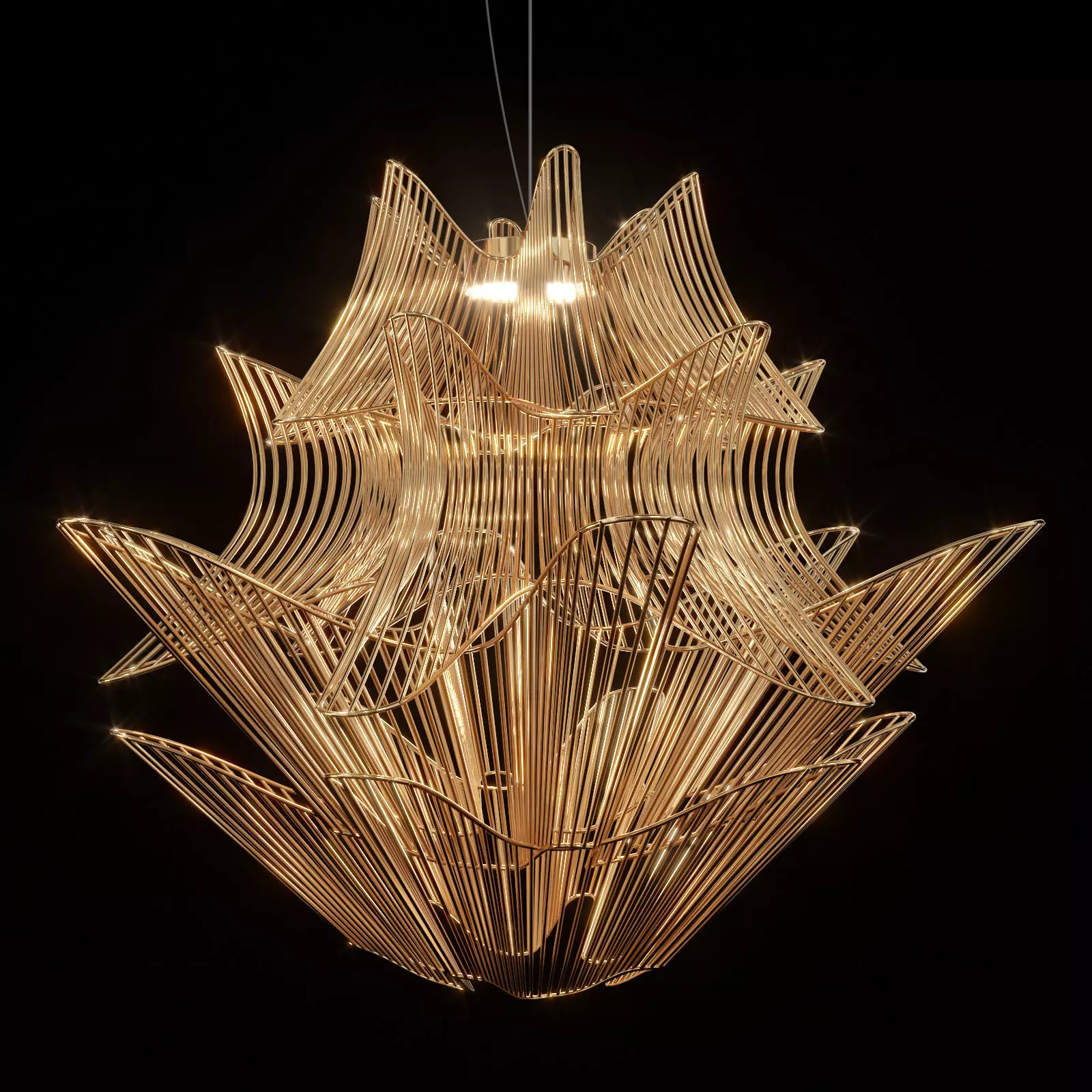 Terzani Moire Movement Chandelier 3D model_0