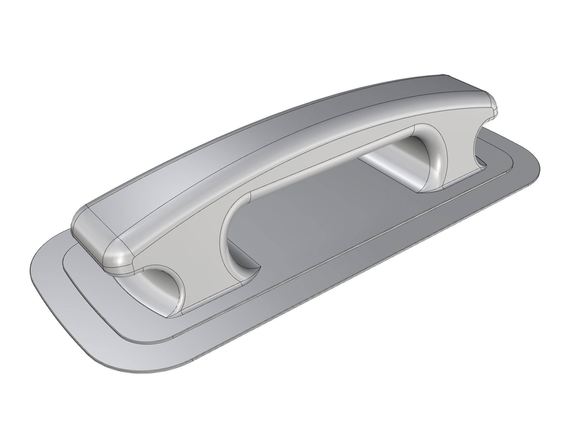 Inflatable Boat Handle 245mm 3D model_1