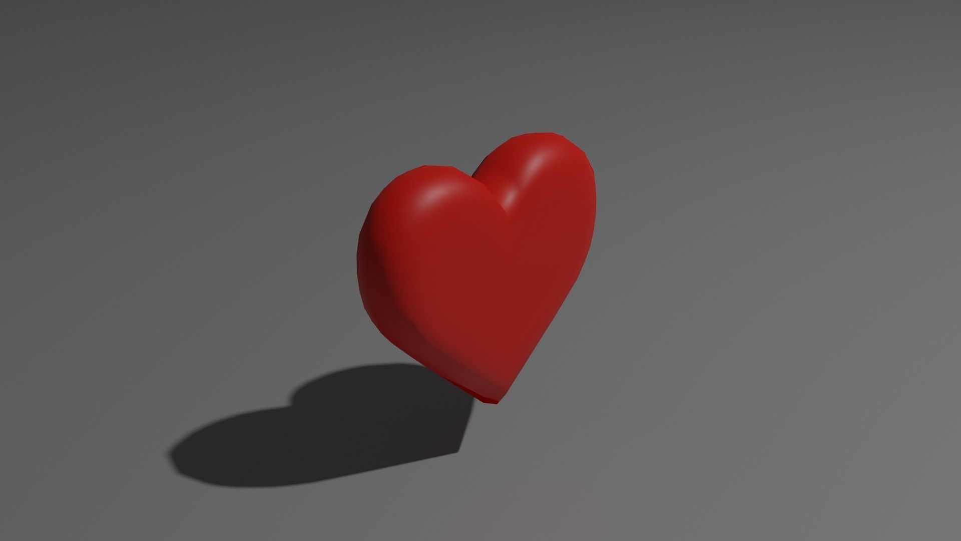 Stylized Heart Low-poly 3D model_7