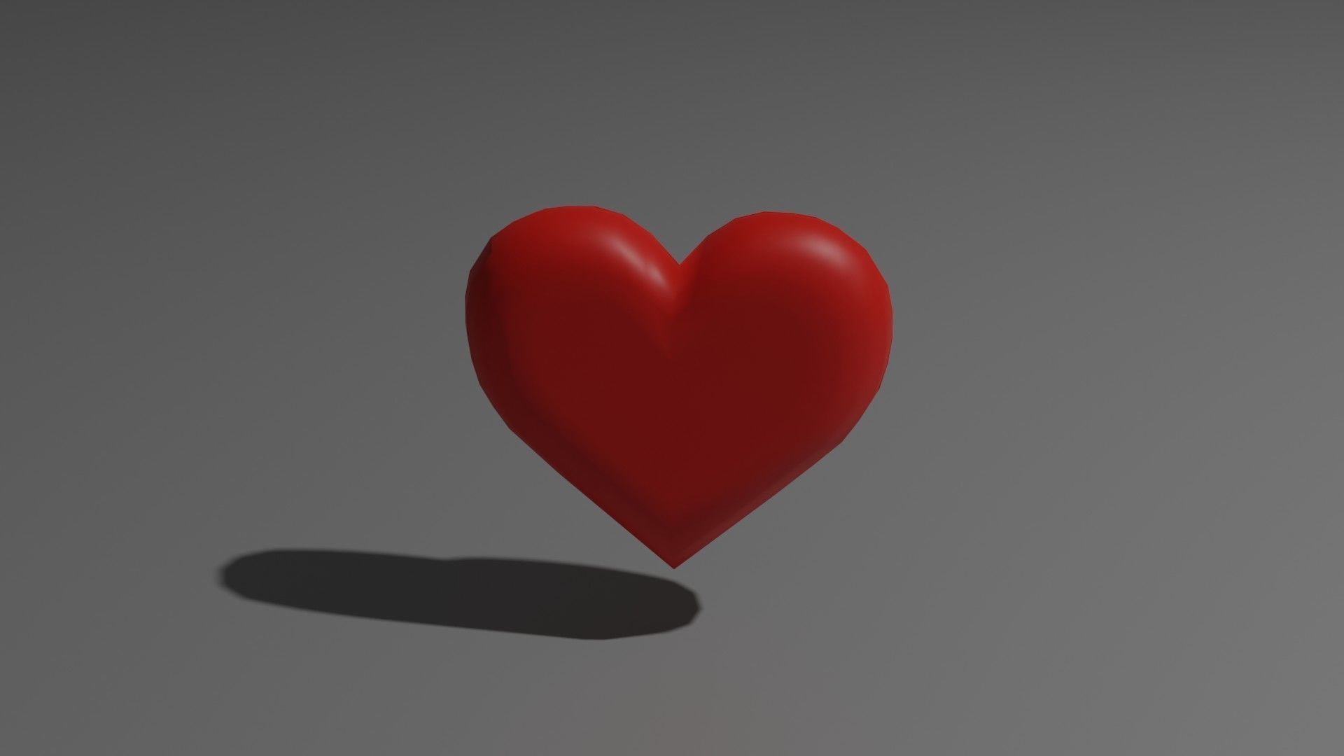 Stylized Heart Low-poly 3D model_12