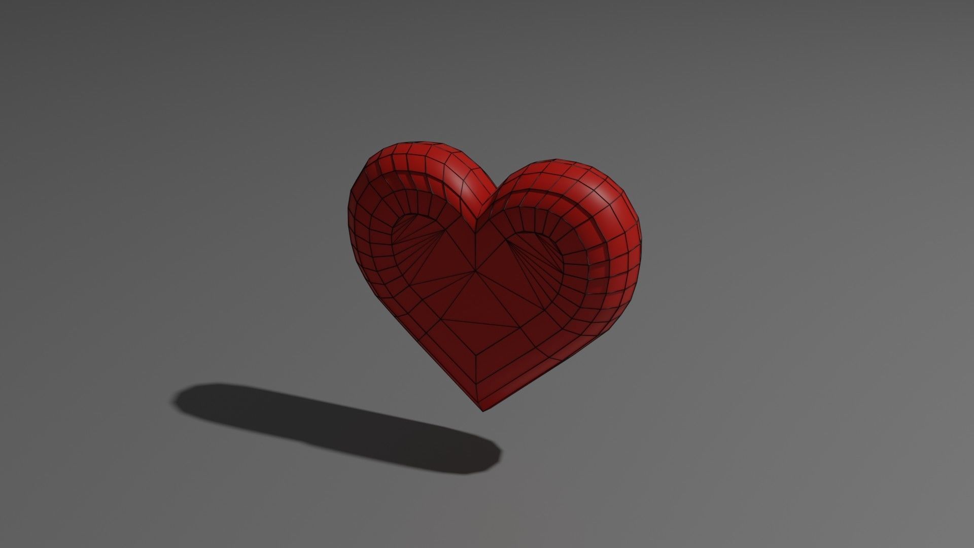 Stylized Heart Low-poly 3D model_22