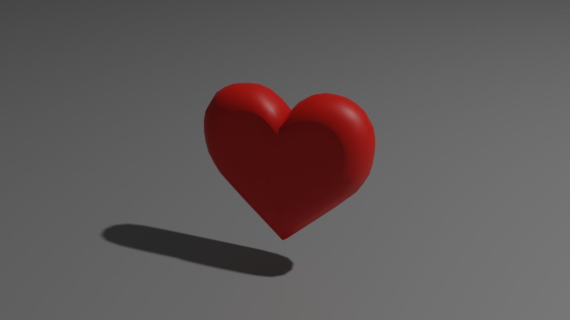 Stylized Heart Low-poly 3D model_3
