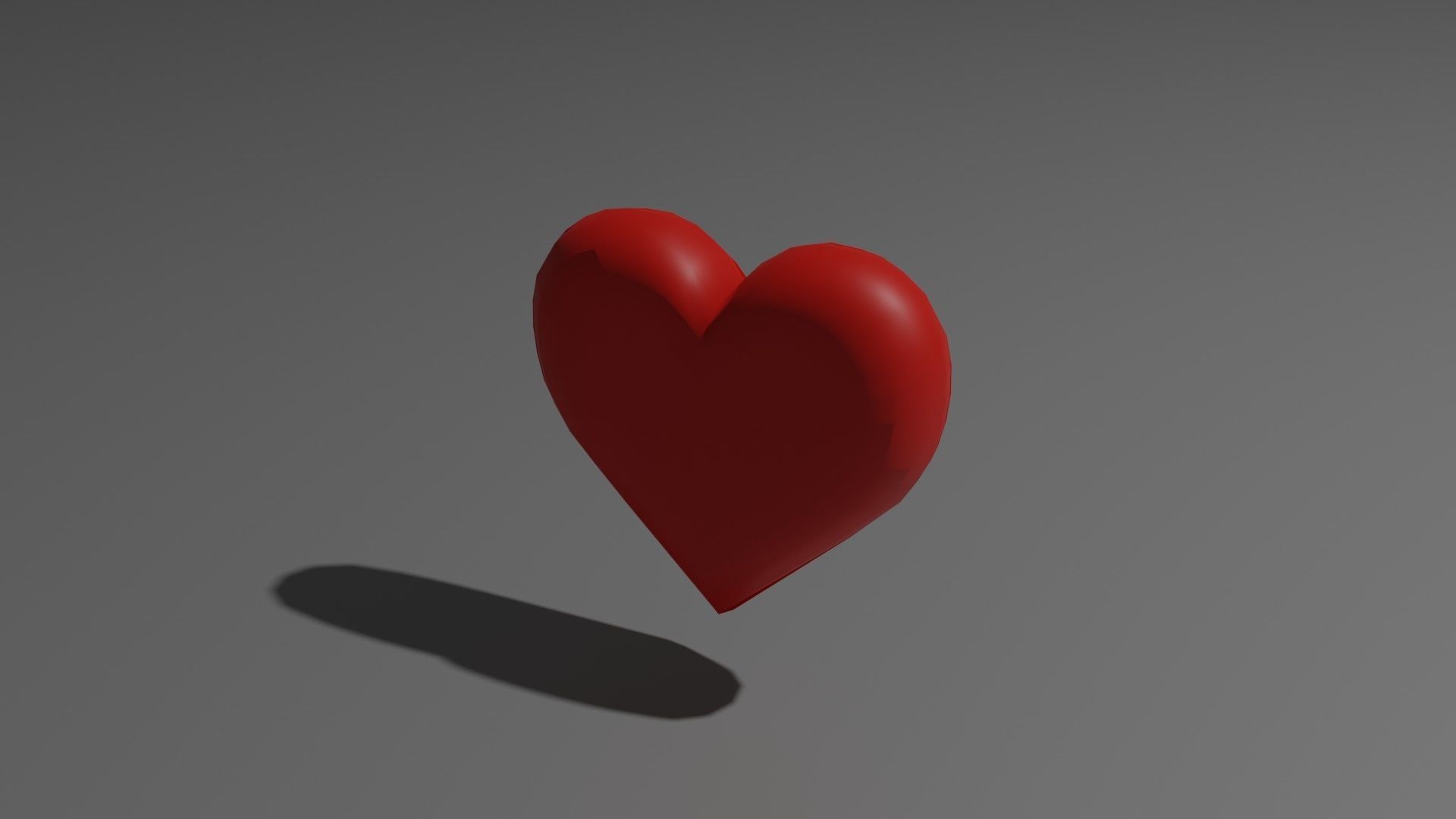 Stylized Heart Low-poly 3D model_2