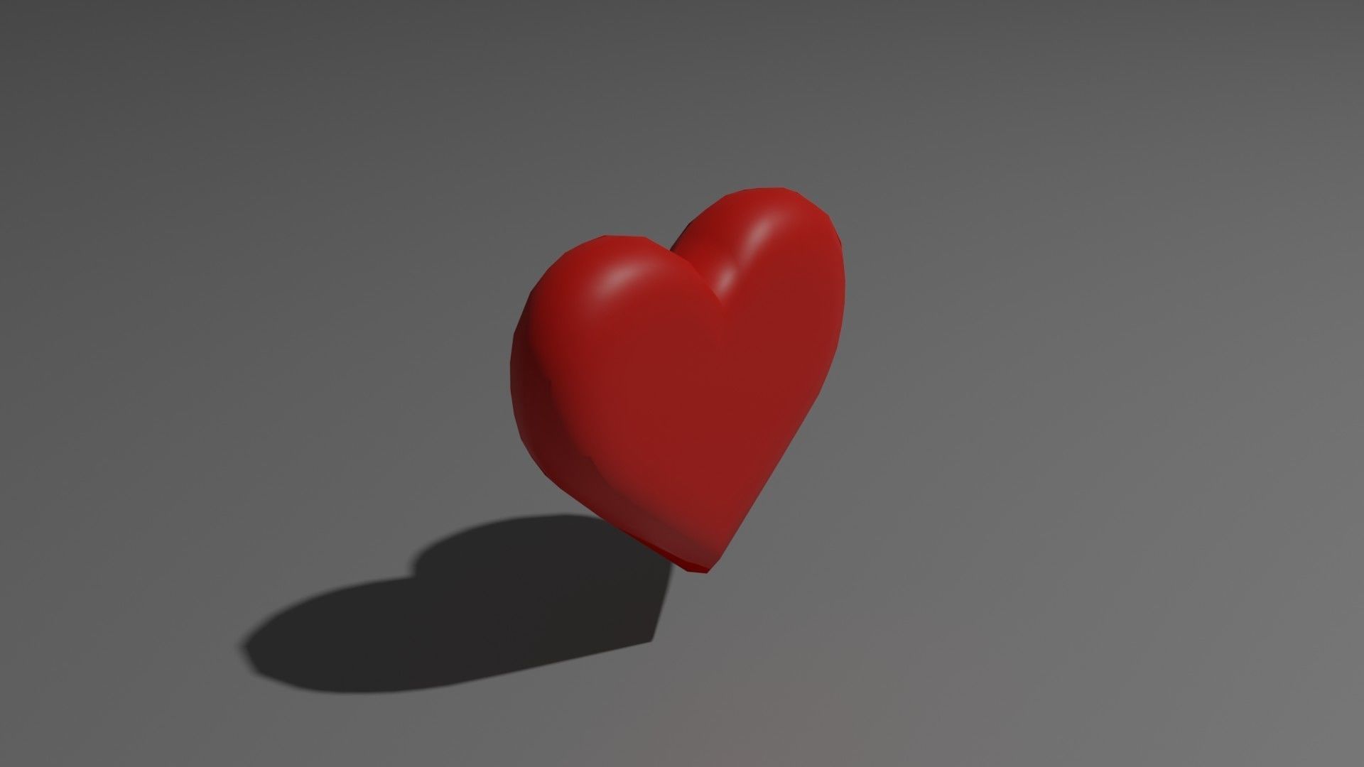 Stylized Heart Low-poly 3D model_14