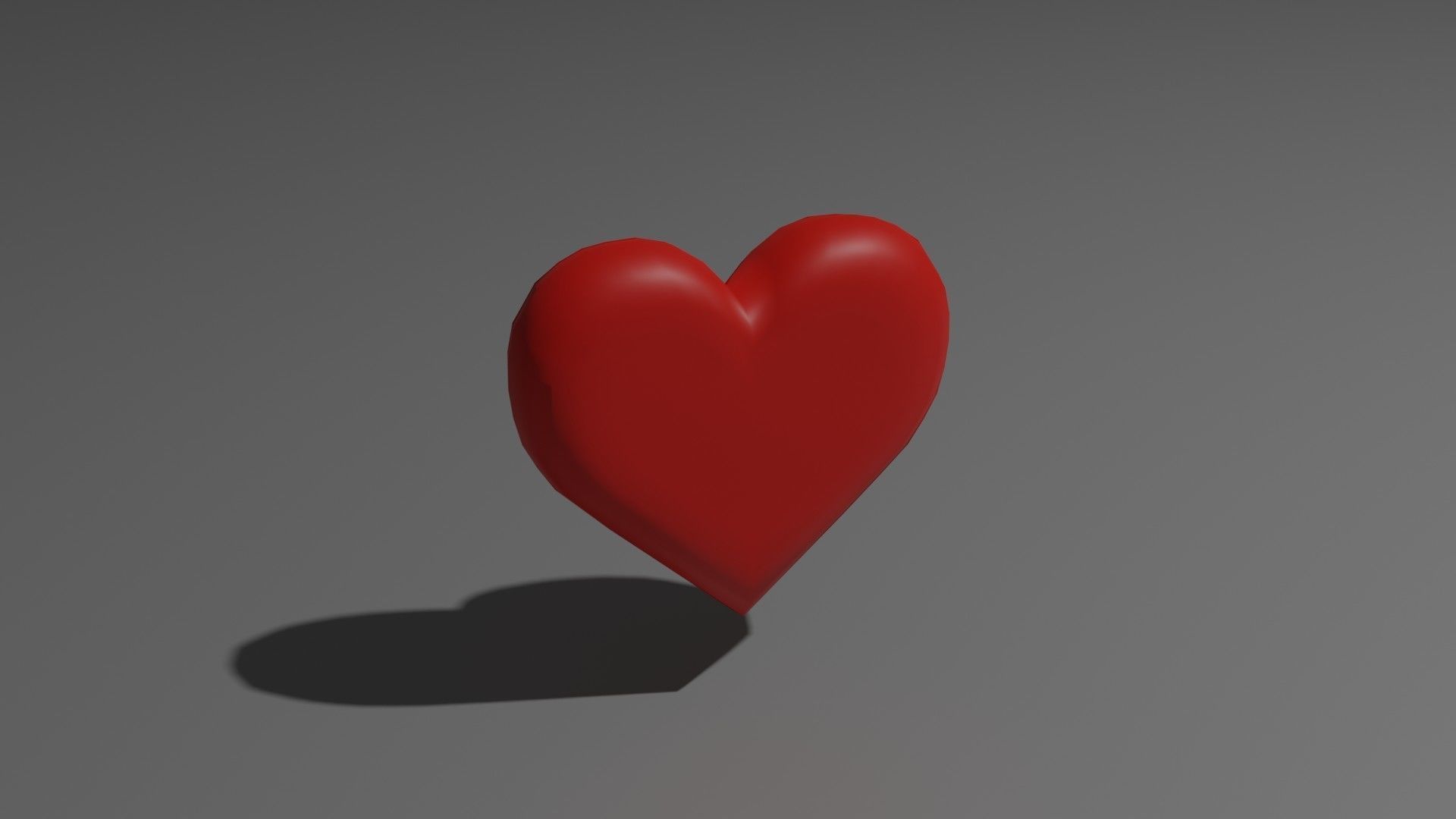 Stylized Heart Low-poly 3D model_13