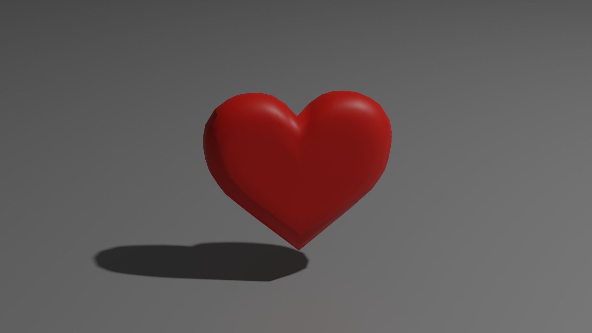 Stylized Heart Low-poly 3D model_5