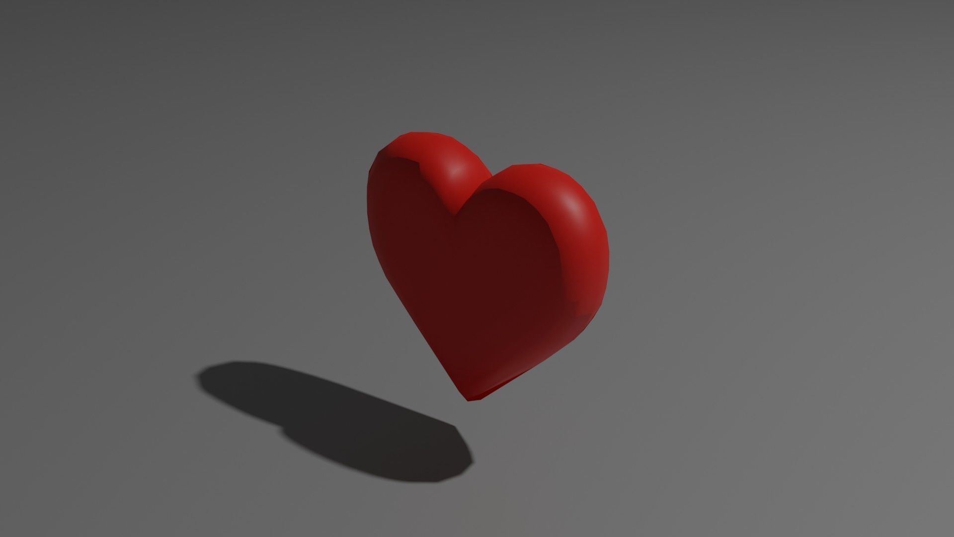 Stylized Heart Low-poly 3D model_19