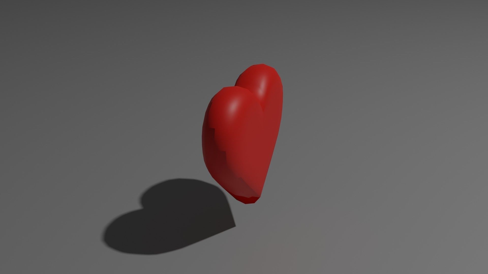 Stylized Heart Low-poly 3D model_8