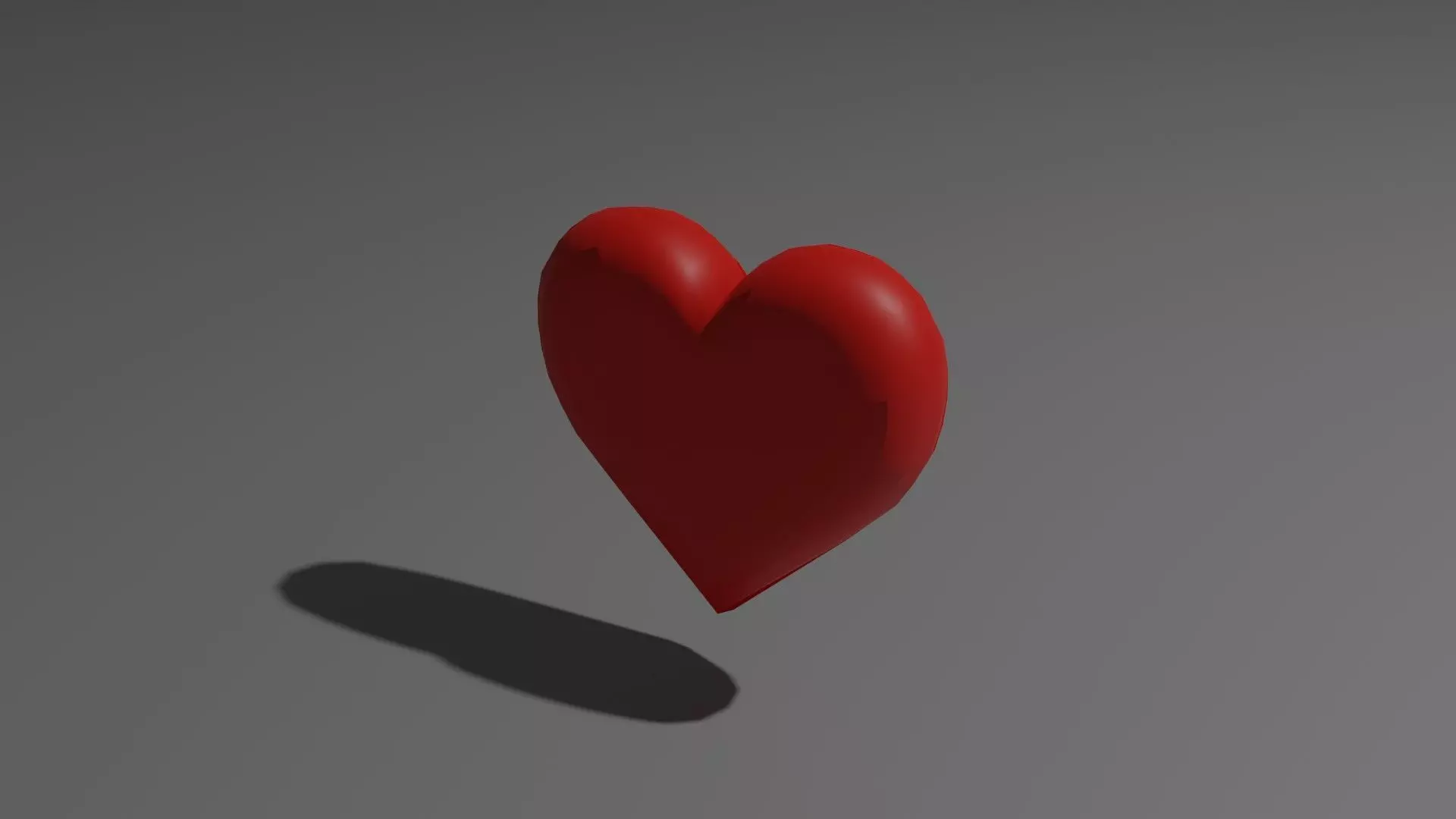 Stylized Heart Low-poly 3D model_0