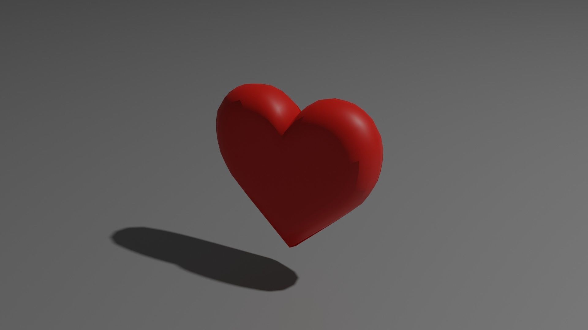 Stylized Heart Low-poly 3D model_11