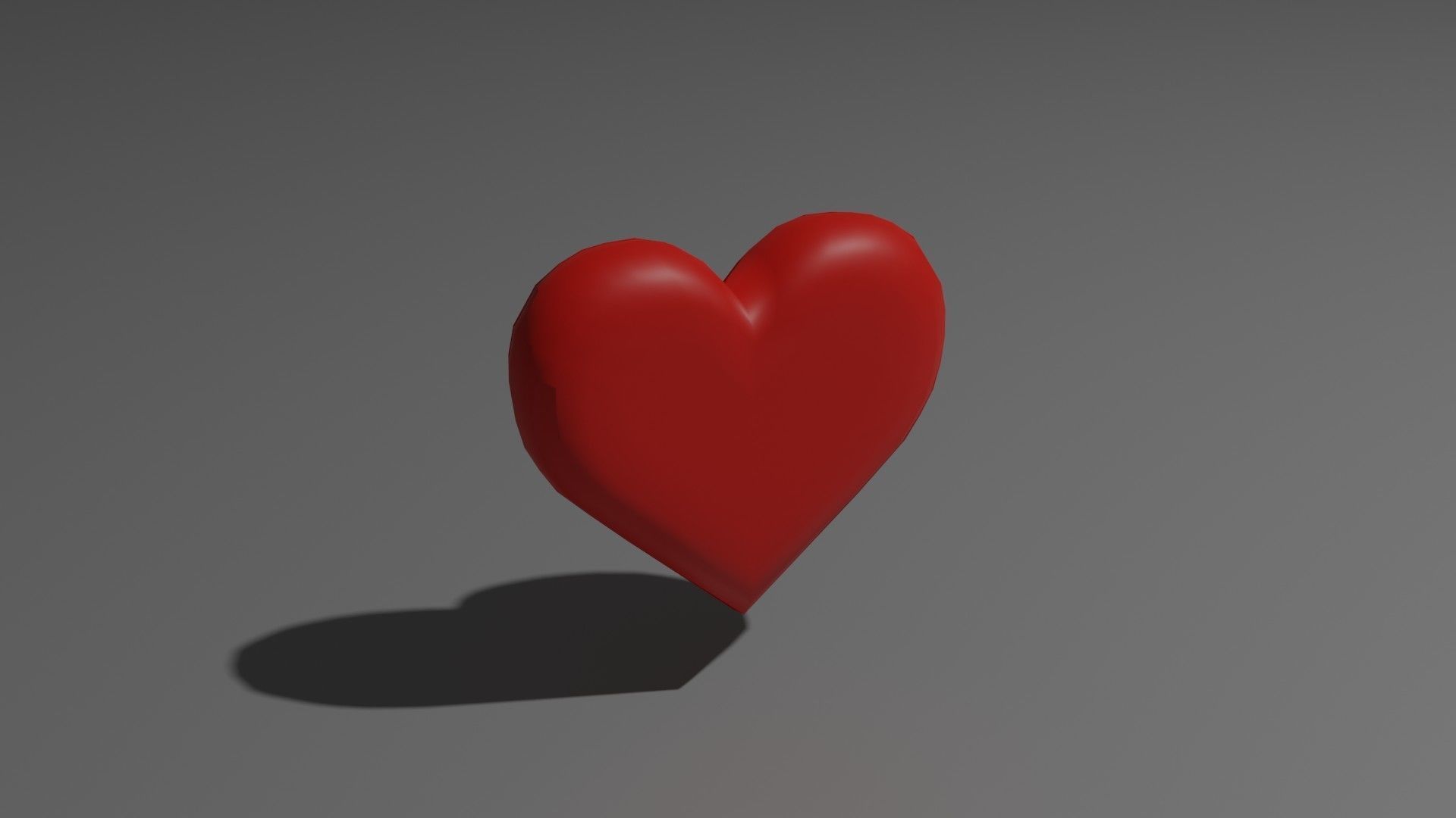 Stylized Heart Low-poly 3D model_6