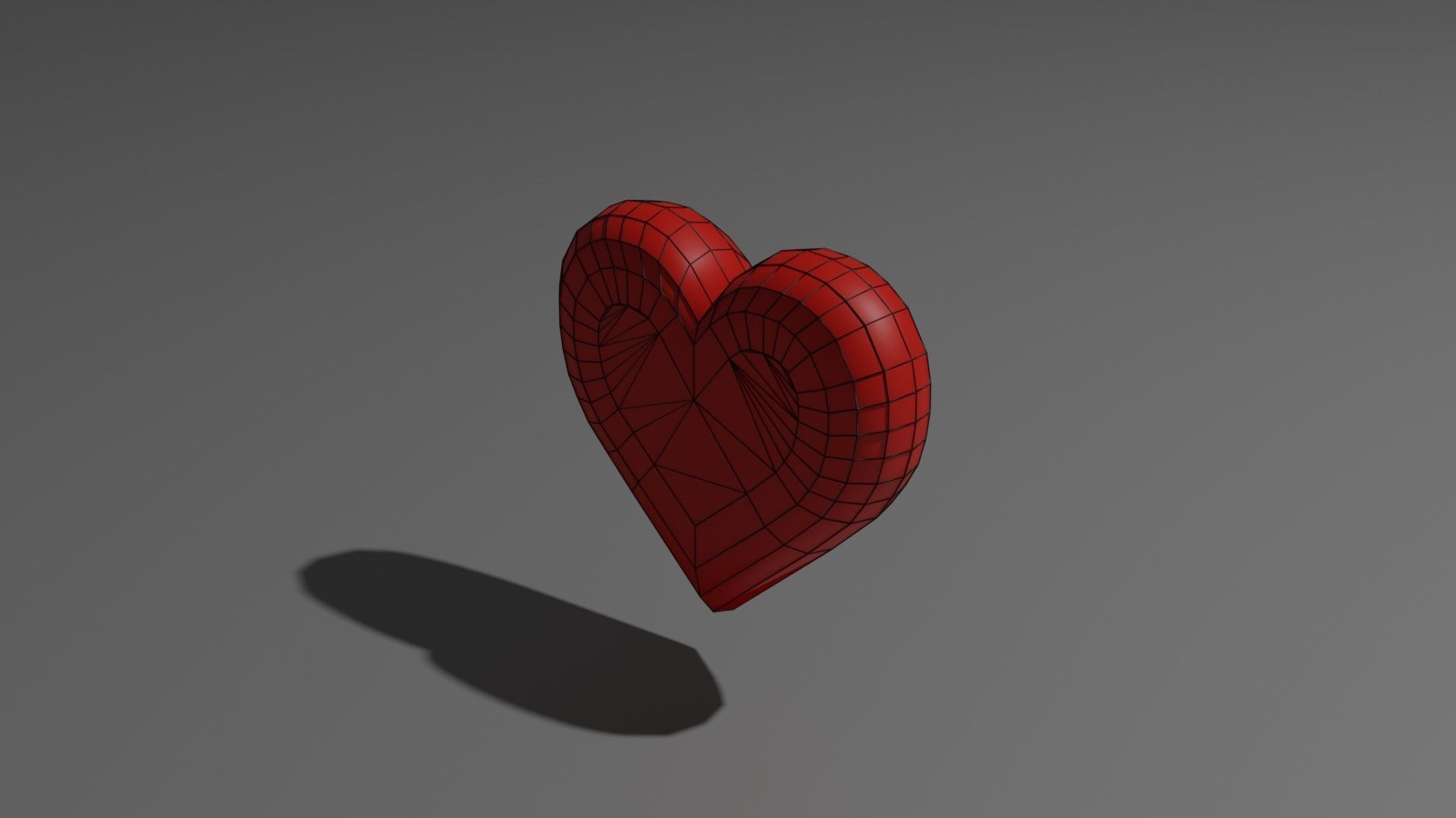 Stylized Heart Low-poly 3D model_38