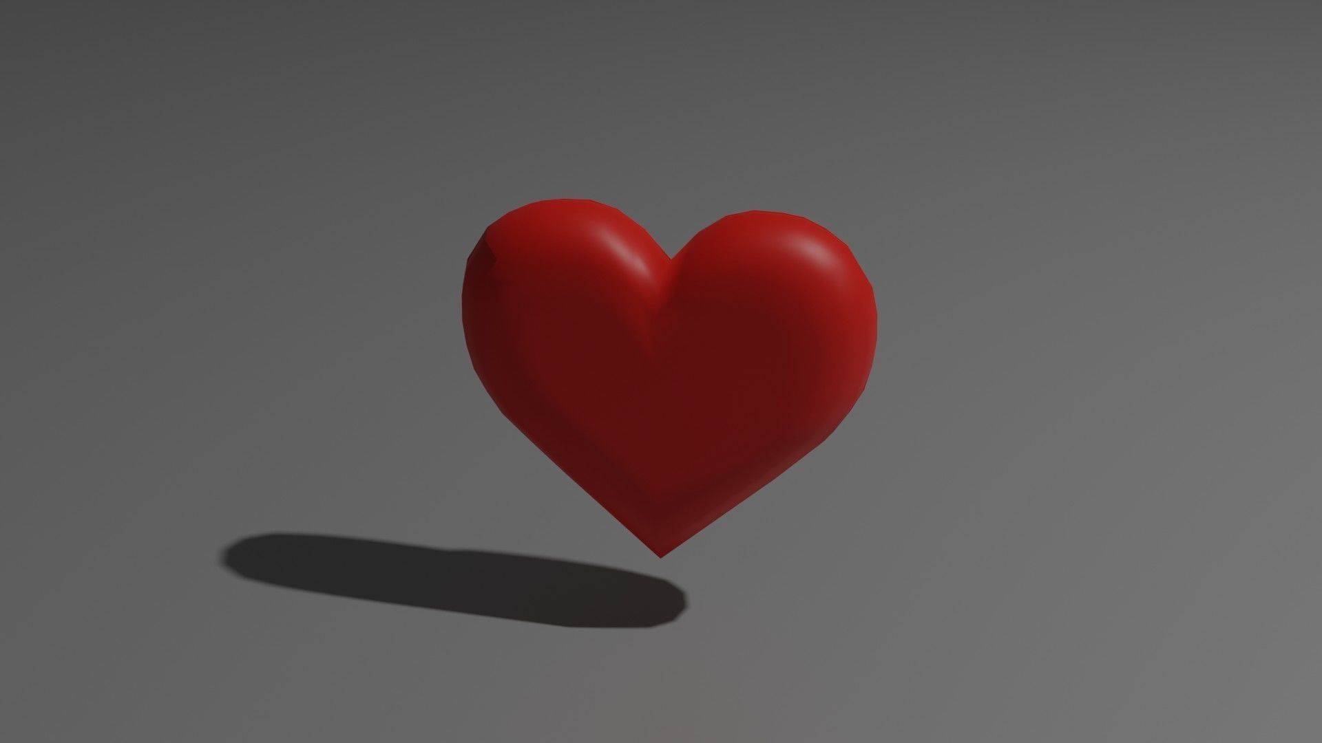 Stylized Heart Low-poly 3D model_4