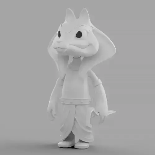 Cartoon Sphinx Soldier 3D model