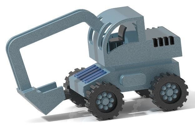 Classic Earth Moving Machine 3D print model_1