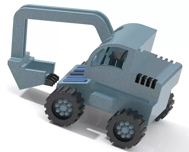 Classic Earth Moving Machine 3D print model_0