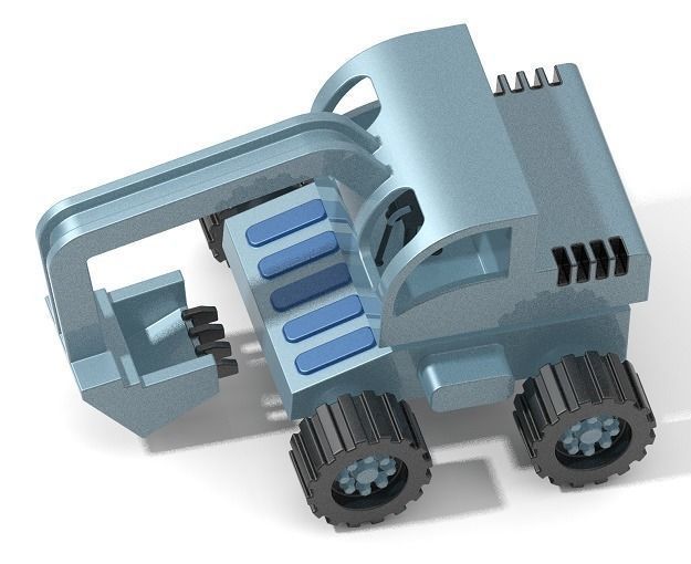Classic Earth Moving Machine 3D print model_2