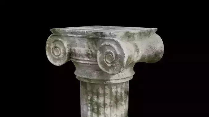 Old Ionic Column includes tall and a short one