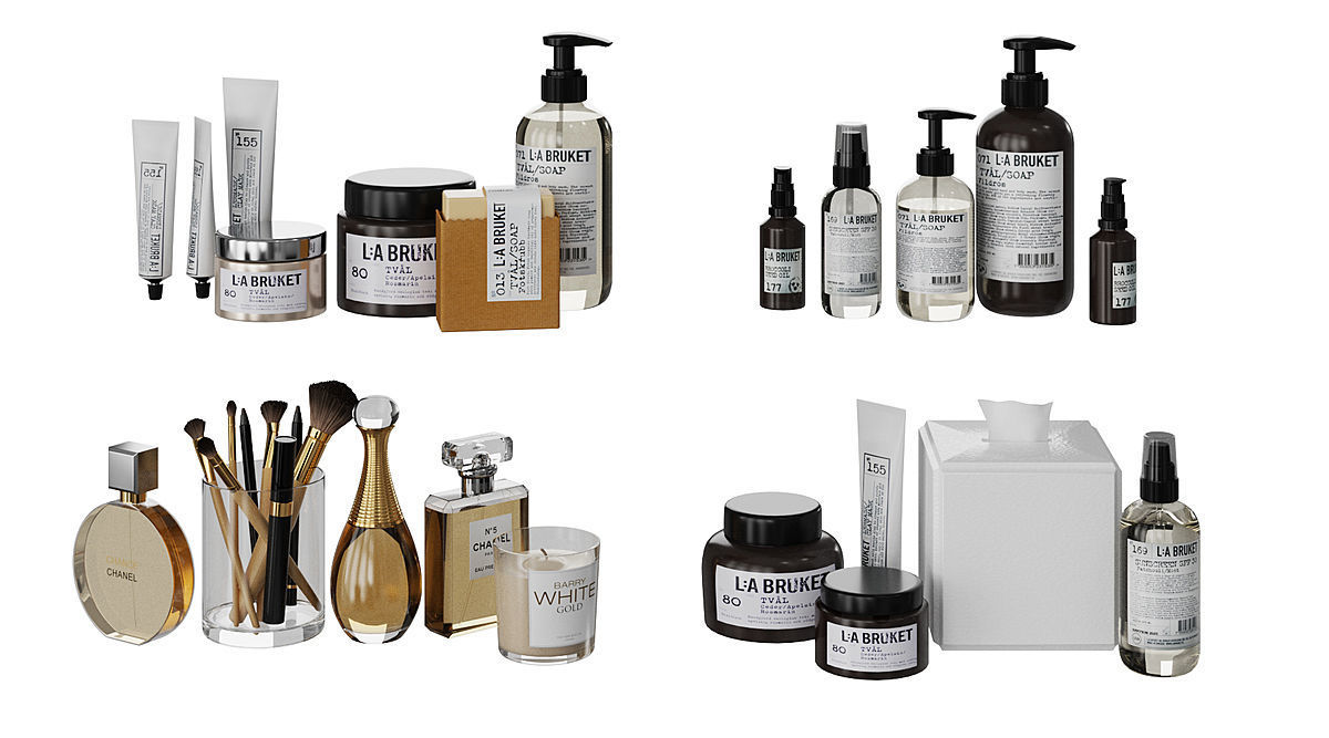 A Set Of Decorative Items And Cosmetics BLENDER 3D Model Cycles 3D model_4