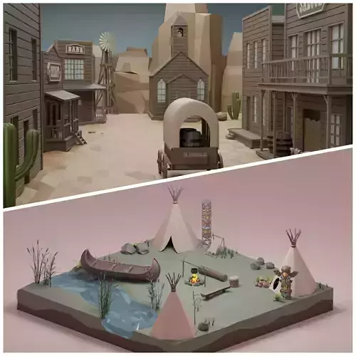 Western Frontier pack 3D Model Collection