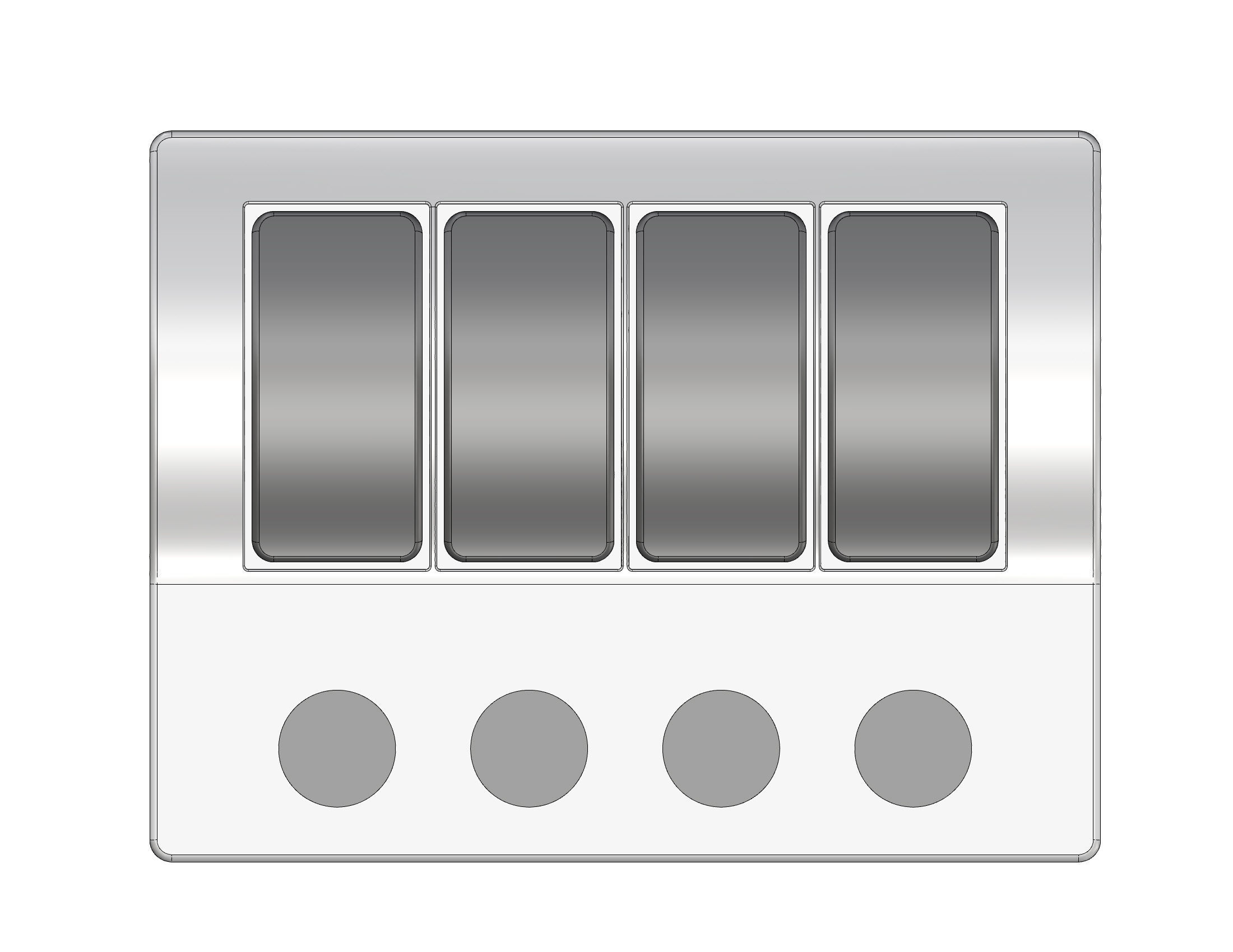 Marine Switch Panel 4 3D model_2