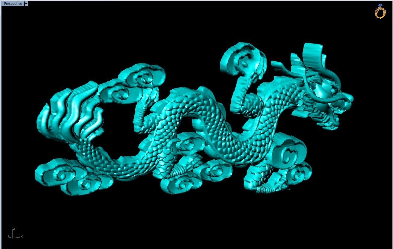 Dragon for jewelry - Dragon for ring - Dragon for pendant 3D print model_6