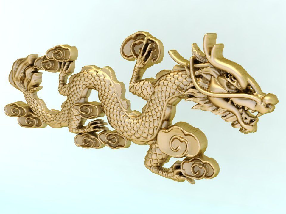 Dragon for jewelry - Dragon for ring - Dragon for pendant 3D print model_2