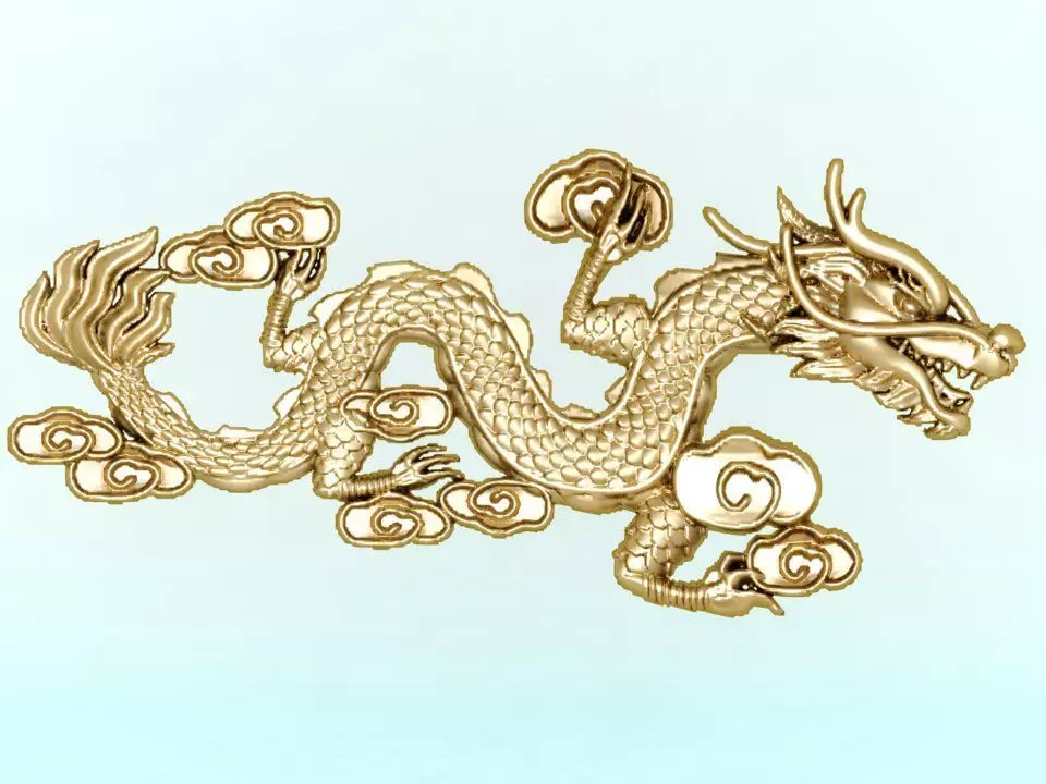 Dragon for jewelry - Dragon for ring - Dragon for pendant 3D print model_0