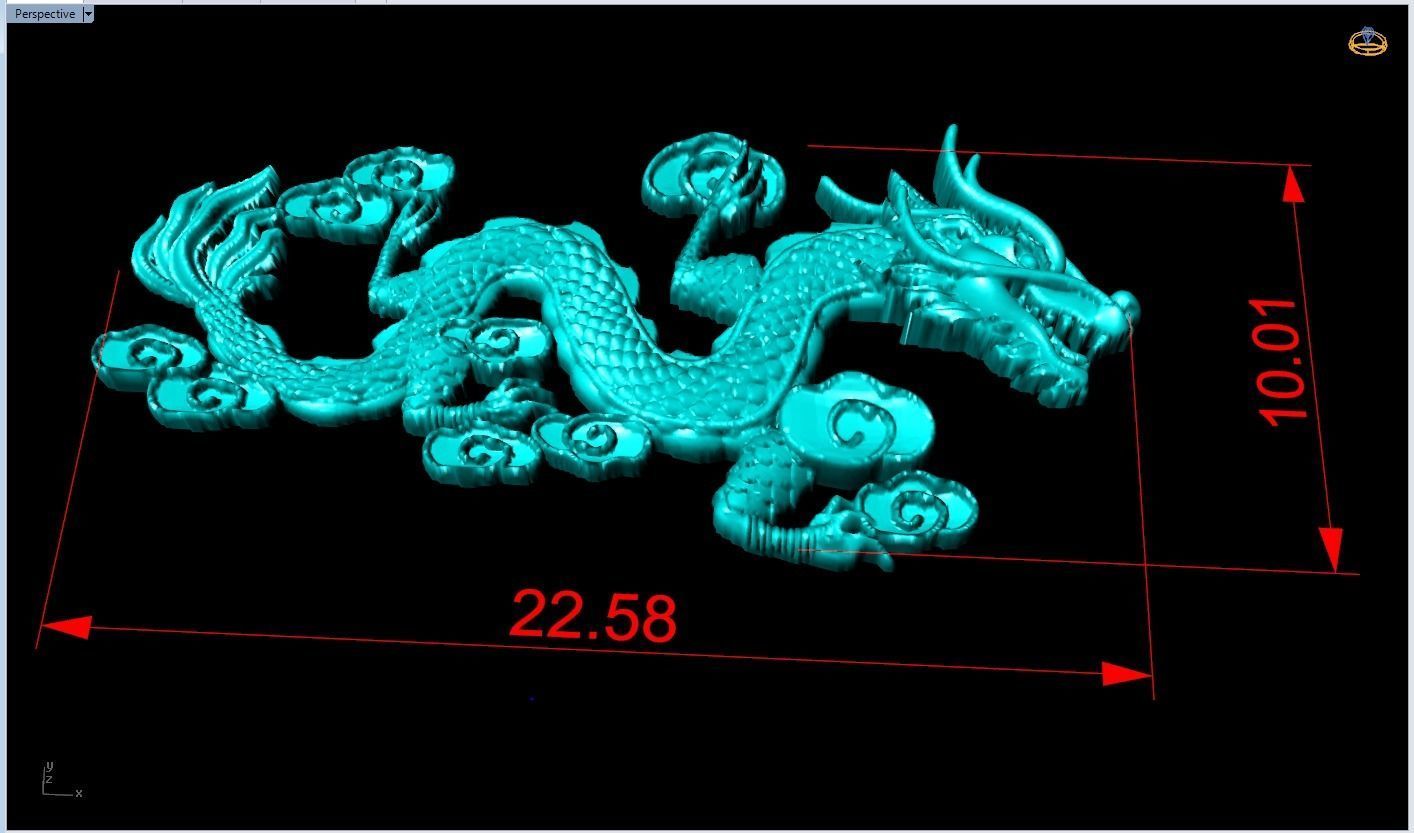 Dragon for jewelry - Dragon for ring - Dragon for pendant 3D print model_5
