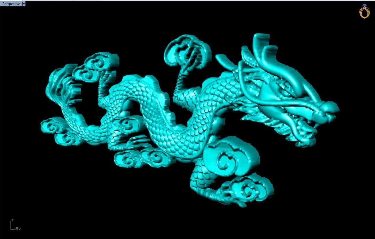 Dragon for jewelry - Dragon for ring - Dragon for pendant 3D print model_7