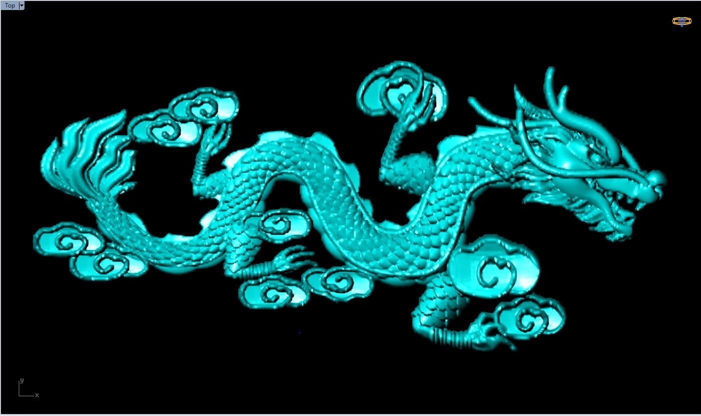 Dragon for jewelry - Dragon for ring - Dragon for pendant 3D print model_3