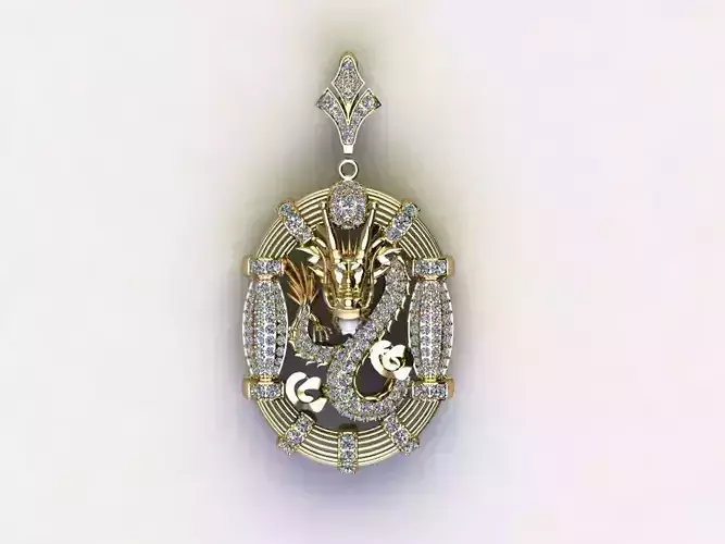 Dragon Pendant with round diamond new release 2021 