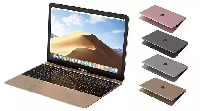 Apple Macbook 12-Inch BLENDER 3D Model Cycles 3D model