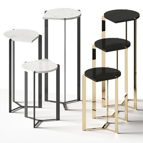 Drop side tables by Skram 3D model
