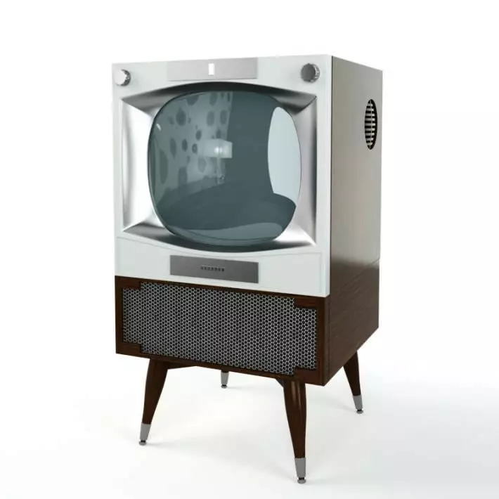Retro Vintage Tv 3D model_0