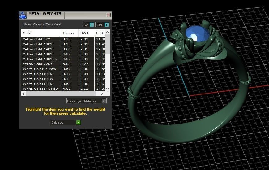 Engagement ring 3D print model_3