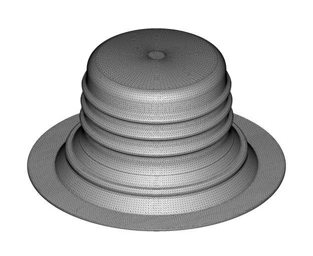 Classic Summer Hat 3D print model_3